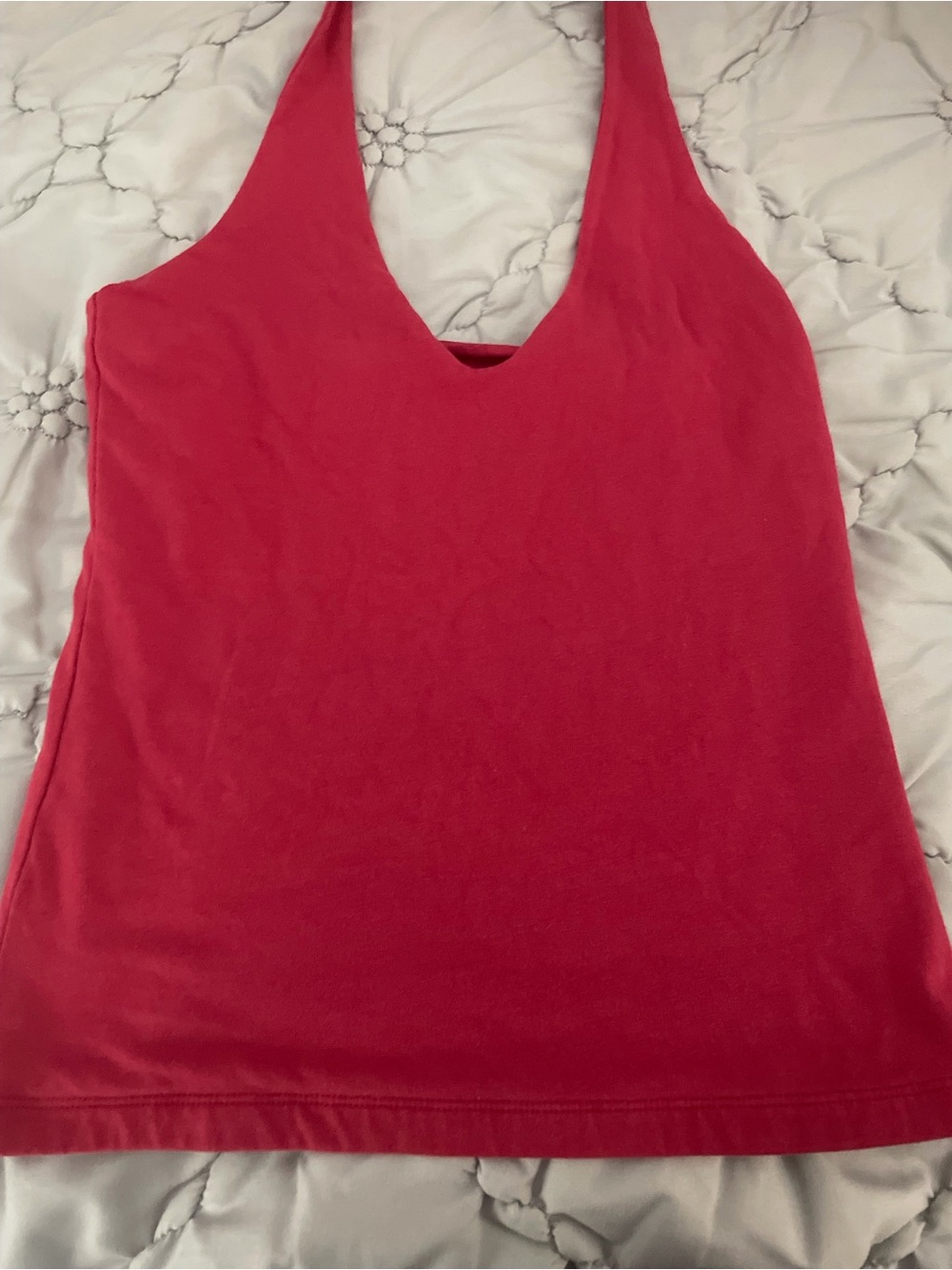 Brandy Melville Bright Red V‑Neck Halter Top Women’s